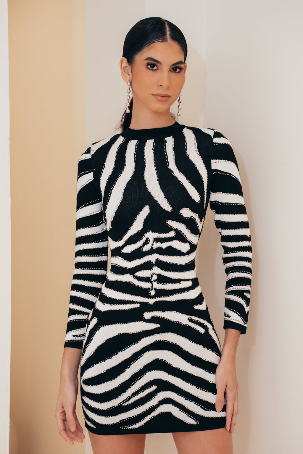 KNITTED ZEBRA DRESS