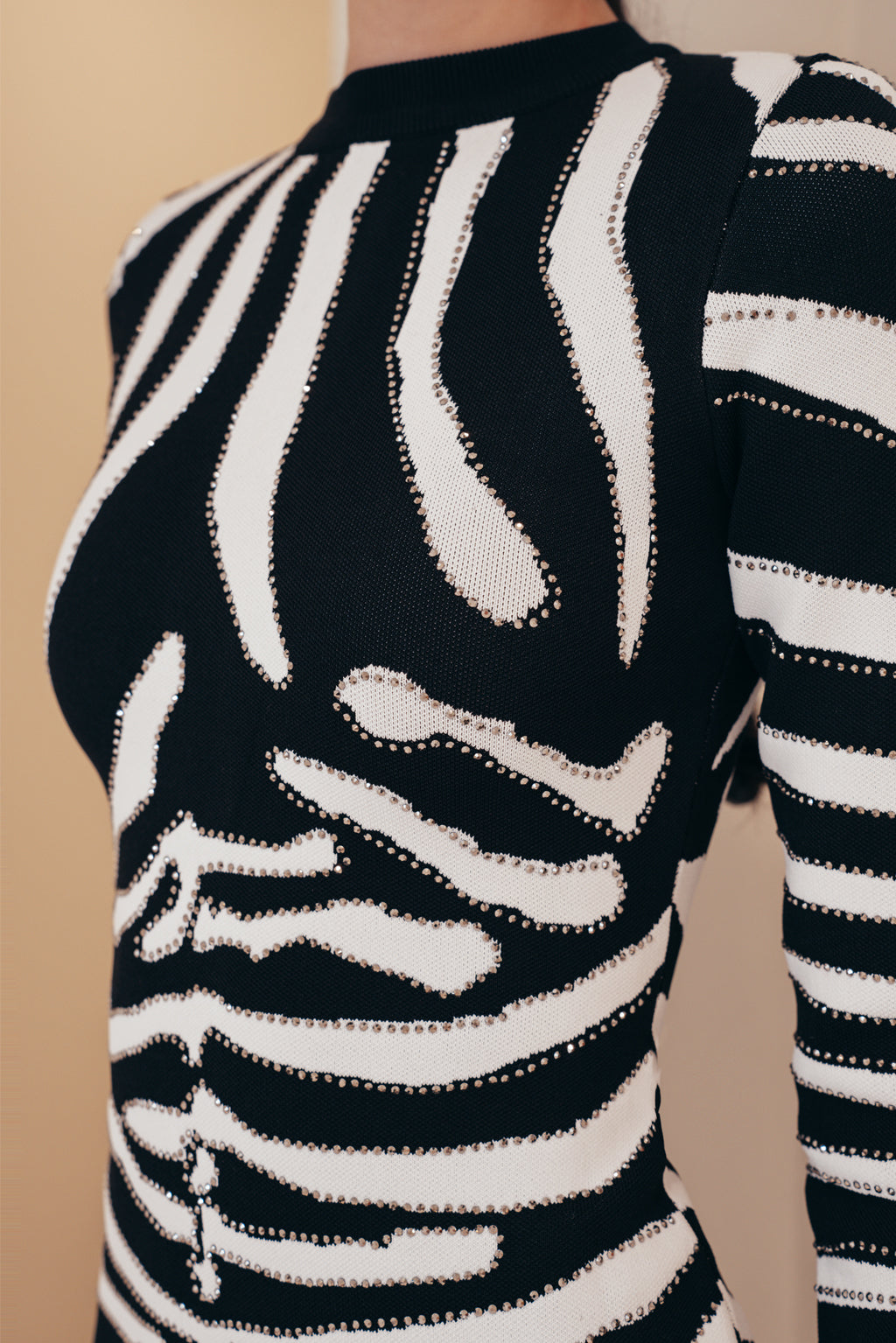 KNITTED ZEBRA DRESS