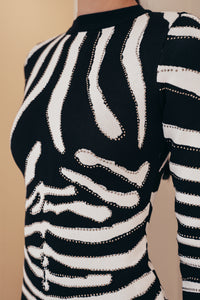 KNITTED ZEBRA DRESS