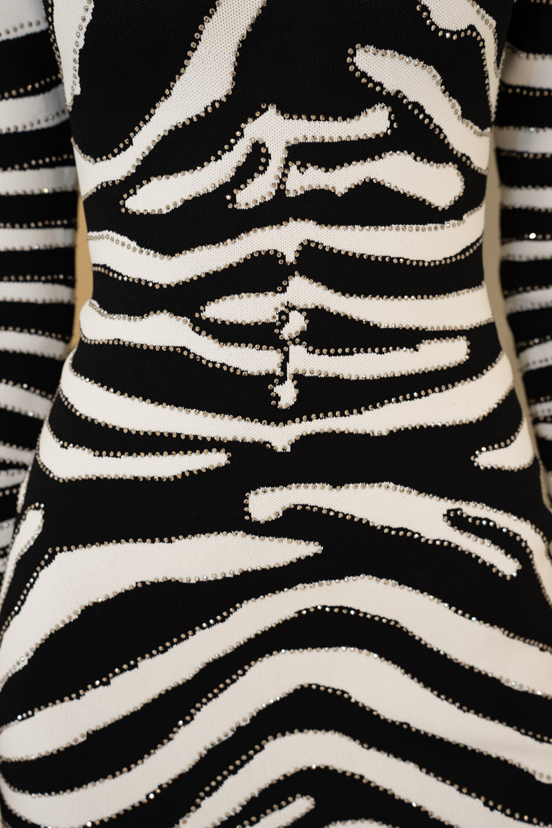 KNITTED ZEBRA DRESS