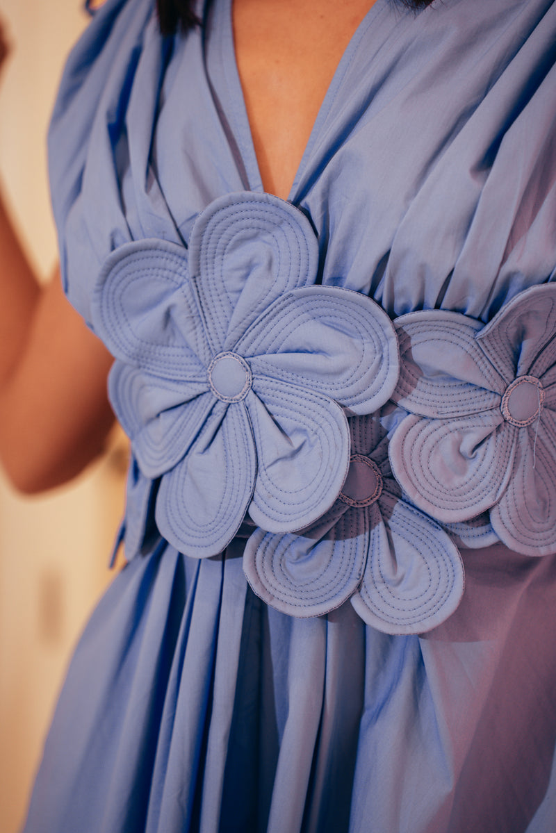 3D FLOWER DRESS | BLUE