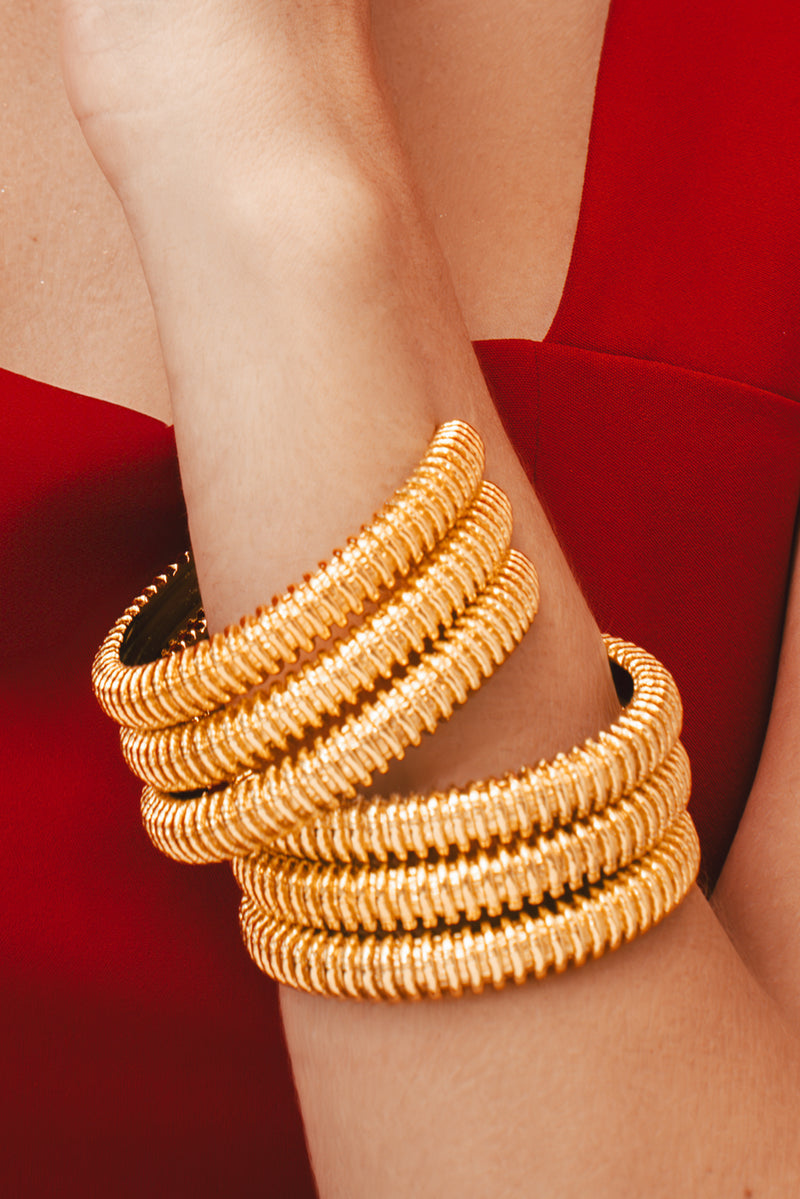 CRINKLED BRACELET | GOLDEN