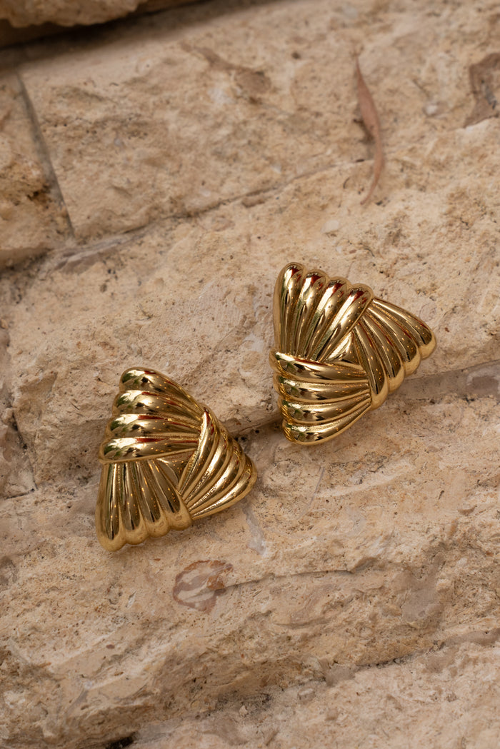 TRIANGLE EARRING | GOLDEN